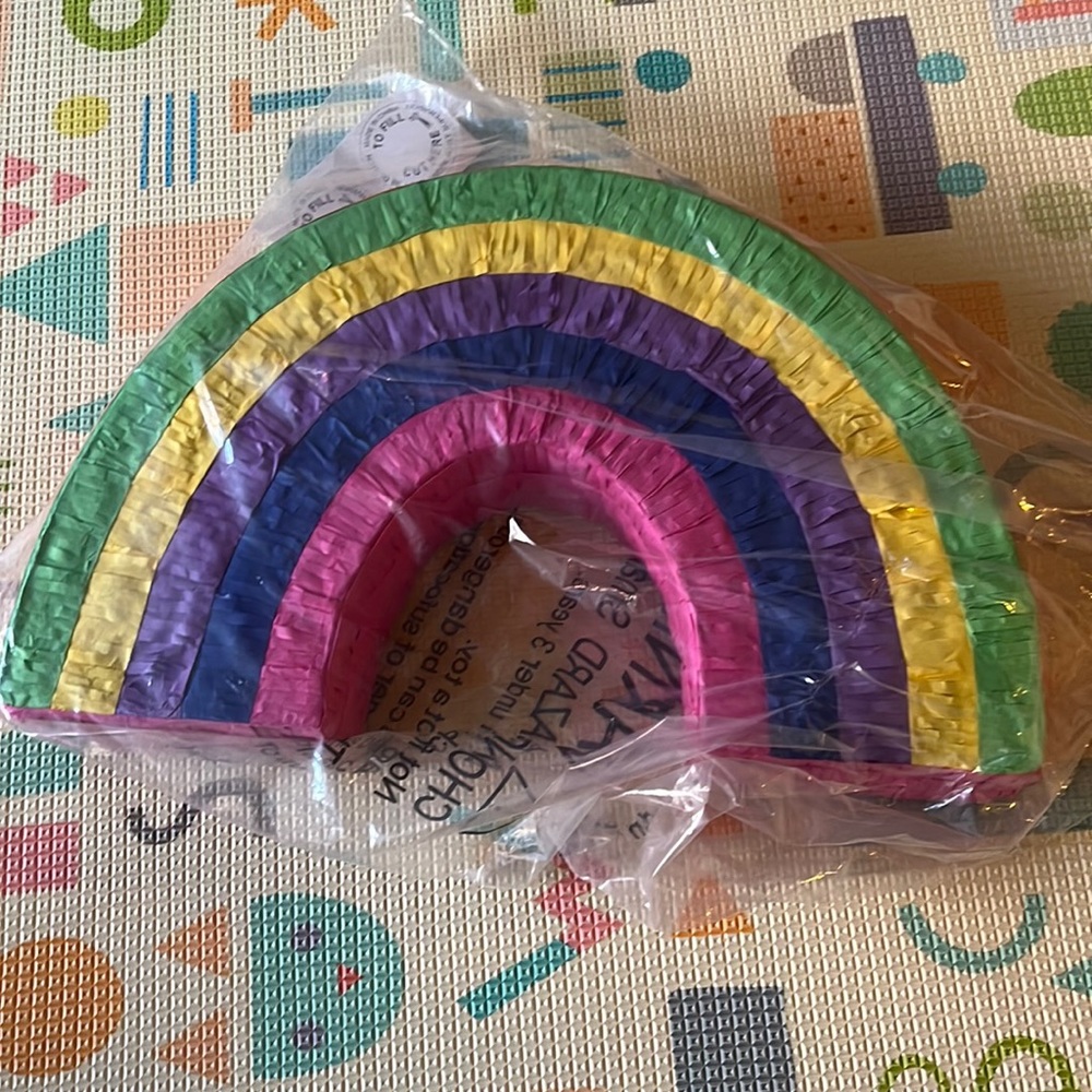 New in the bag rainbow piñata